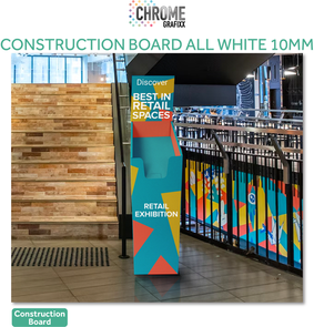 CHROME CONSTRUCTION BOARD ALL WHITE 10MM