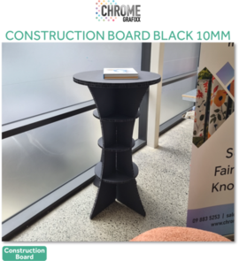 CHROME CONSTRUCTION BOARD ALL BLACK 10MM