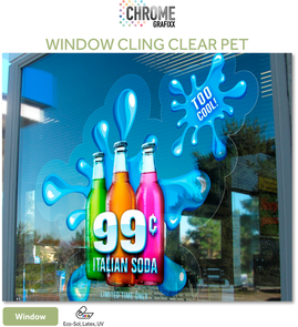 CHROME WINDOW CLING CL PET 110 UM