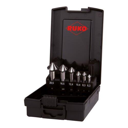 RUKO 102890PRO UC Countersink Set 4S HSS Runatec 6.3-20.5mm 6pcs Rose l ...