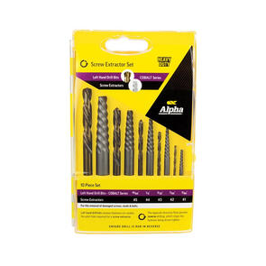 ALPHA Screw Extractor & Left Hand Cobalt Drill Set 10 piece (9SECOL-SET10)