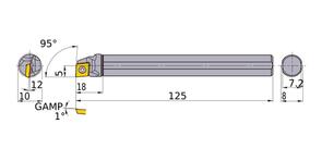 MITSUBISHI Boring Bar FSCLC1008R-06S 8.0mm Dimple Bar