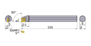 MITSUBISHI Boring Bar FSCLP1210R08S 10.0mm Dimple Bar