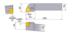 MITSUBISHI Turning, Tool Holder PWLNR1616H06 16.0mm Lever Lock Type Tool Holder (Right Hand)