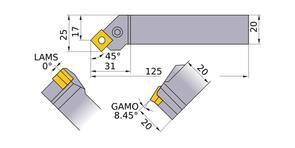 MITSUBISHI Turning, Tool Holder PSSNR2020K12 20.0mm Lever Lock Type Tool Holder (Right Hand)