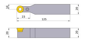 MITSUBISHI Turning, Tool Holder PRDCN2020K10 20.0mm Lever Lock Type Tool Holder (Neutral)