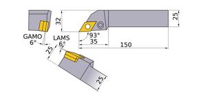 MITSUBISHI Turning, Tool Holder PDJNR2525M15 25.0mm Lever Lock Type Tool Holder (Right Hand)