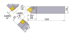 MITSUBISHI Turning, Tool Holder PSDNN2525M12 25.0mm Lever Lock Type Tool Holder (Neutral)