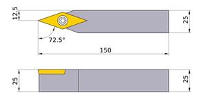 MITSUBISHI Turning, Tool Holder SVVCN2525M16 25.0mm Screw-On Type Tool Holder (Neutral)