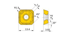 MITSUBISHI Insert, Rotating Tools SEET13T3AGEN-JL VP15TF
