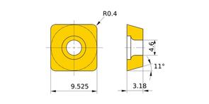 MITSUBISHI Insert, Rotating Tools SPMW090304 VP15TF