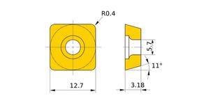 MITSUBISHI Insert, Rotating Tools SPMW120304 VP15TF