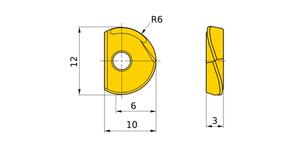 MITSUBISHI Insert, Rotating Tools SRBT12 VP15TF
