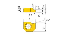 MITSUBISHI Insert, Grooving MLG1012L UTi20T