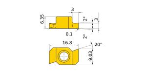 MITSUBISHI Insert, Grooving MLG2030L UTi20T
