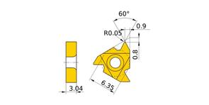 MITSUBISHI Insert, Threading MMT11IRA60 VP15TF