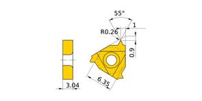 MITSUBISHI Insert, Threading MMT11IR140BSPT VP10MF