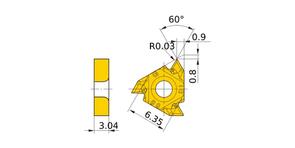 MITSUBISHI Insert, Threading MMT11IRA60-S VP15TF