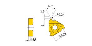 MITSUBISHI Insert, Threading MMT16ER130UN VP10MF