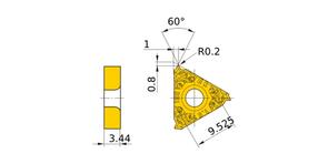 MITSUBISHI Insert, Threading MMT16ER150ISO-S VP15TF