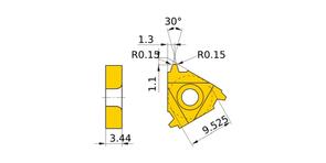 MITSUBISHI Insert, Threading MMT16ER200TR VP10MF