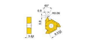 MITSUBISHI Insert, Threading MMT16ERA60-S VP15TF