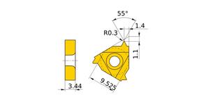 MITSUBISHI Insert, Threading MMT16IR120W VP10MF