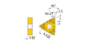 MITSUBISHI Insert, Threading MMT16IR250ISO-S VP15TF