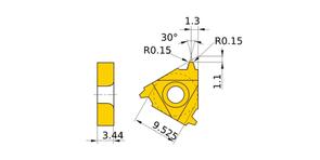 MITSUBISHI Insert, Threading MMT16IR200TR VP10MF
