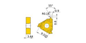 MITSUBISHI Insert, Threading MMT16IR190BSPT-S VP15TF