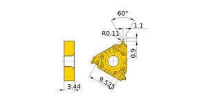 MITSUBISHI Insert, Threading MMT16IR160UN-S VP15TF