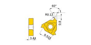 MITSUBISHI Insert, Threading MMT16IR180UN VP10MF