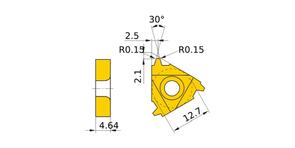 MITSUBISHI Insert, Threading MMT22ER500TR VP10MF