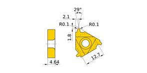 MITSUBISHI Insert, Threading MMT22ER060ACME VP10MF