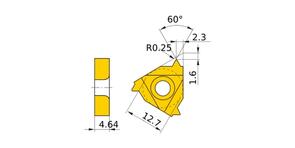 MITSUBISHI Insert, Threading MMT22IR400ISO VP10MF