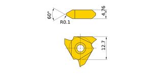 MITSUBISHI Insert, Threading MTTL436001 UTi20T