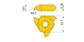 MITSUBISHI Insert, Threading MTTR435502 UTi20T