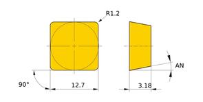 MITSUBISHI Insert, Turning SPMN120312 VP15TF
