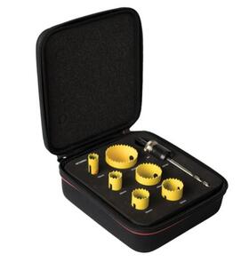 STARRETT BI-METAL FAST CUT KWIK CHANGE HOLE SAW SET,16,20,25,32,40,51MM