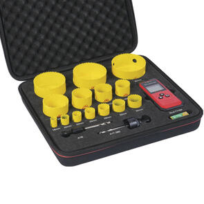 STARRETT FAST CUT HOLE SAW SET WITH STUD FINDER